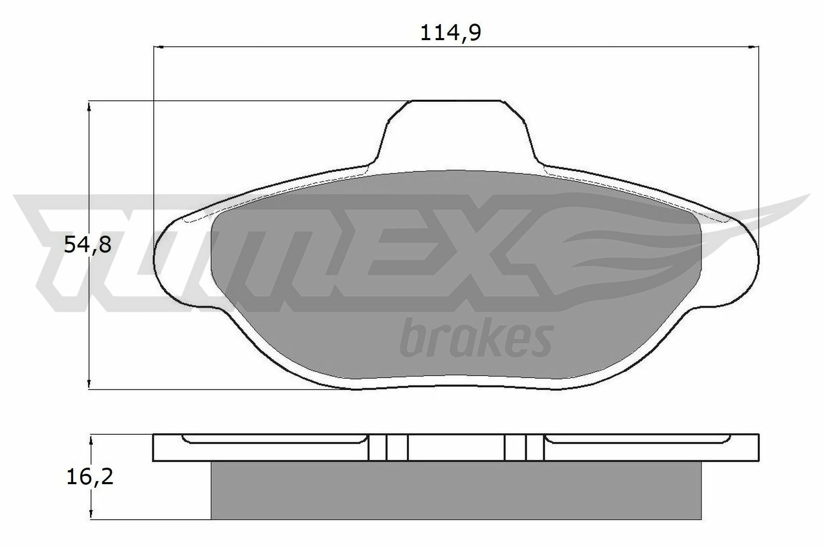 Sada brzdových platničiek kotúčovej brzdy TOMEX Brakes